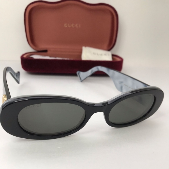 New- 💯 Original Gucci Grey Oval Ladies Sunglasses GG0517S 001 - Picture 6 of 15